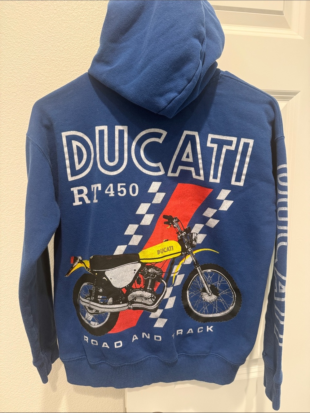 abercrombie kids Blue Ducati RT450 Motorcycle Hoodie